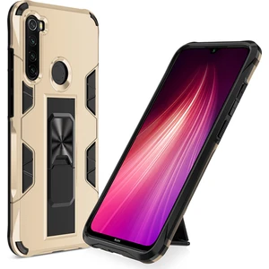 Caseart Xiaomi Redmi Note 8 Kapak Standlı Mıknatıslı Tank Kılıf - Gold