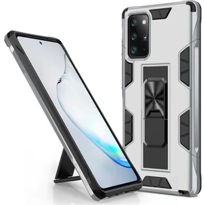 Caseart Samsung Galaxy Note 20 Kapak Standlı Mıknatıslı Tank Kılıf - Gri