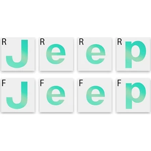 Ipg Jeep Grand Cherokee Ön ve Arka Jeep Amblem Sticker Set