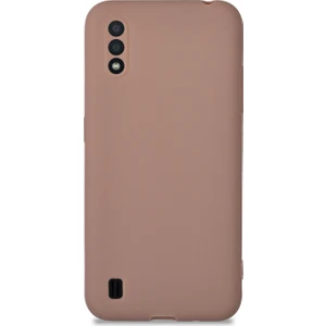 Caseart Samsung Galaxy A01 Kılıf Kamera Korumalı Premier Silikon Kapak - Kahverengi
