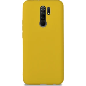 Caseart Xiaomi Redmi 9 Kılıf Kamera Korumalı Premier Silikon Kapak - Sarı