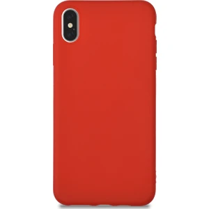 Caseart Apple iPhone XS Max Kılıf Kamera Korumalı Premier Silikon Kapak - Kırmızı
