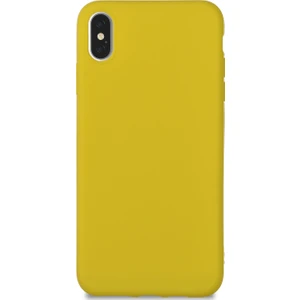 Caseart Apple iPhone XS Max Kılıf Kamera Korumalı Premier Silikon Kapak - Sarı