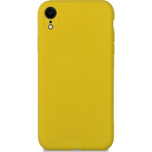 Caseart Apple iPhone XR Kılıf Kamera Korumalı Premier Silikon Kapak - Sarı
