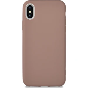 Caseart Apple iPhone X Kılıf Kamera Korumalı Premier Silikon Kapak - Kahverengi