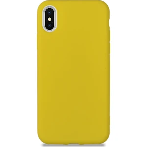 Caseart Apple iPhone X Kılıf Kamera Korumalı Premier Silikon Kapak - Sarı