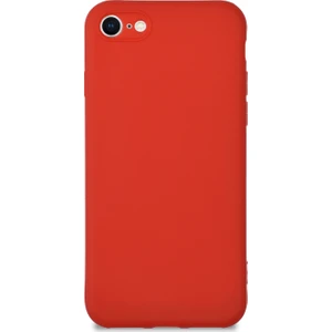 Caseart Apple iPhone 8 Kılıf Kamera Korumalı Premier Silikon Kapak - Kırmızı