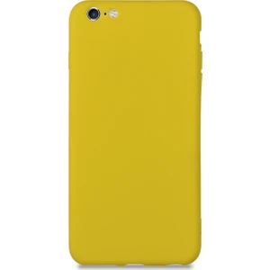 Caseart Apple iPhone 6 Plus Kılıf Kamera Korumalı Premier Silikon Kapak - Sarı