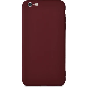 Caseart Apple iPhone 6 Plus Kılıf Kamera Korumalı Premier Silikon Kapak - Mürdüm