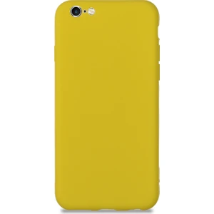 Caseart Apple iPhone 6 Kılıf Kamera Korumalı Premier Silikon Kapak - Sarı
