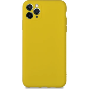 Caseart Apple iPhone 11 Promax Kılıf Kamera Korumalı Premier Silikon Kapak - Sarı