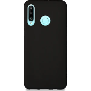 Caseart Huawei P30 Lite Kılıf Kamera Korumalı Premier Silikon Kapak - Siyah