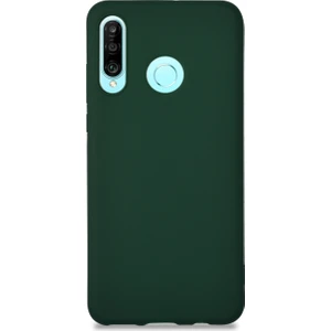 Caseart Huawei P30 Lite Kılıf Kamera Korumalı Premier Silikon Kapak - Petrol Yeşili