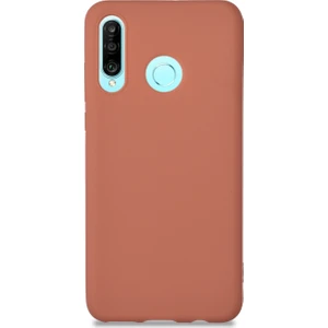 Caseart Huawei P30 Lite Kılıf Kamera Korumalı Premier Silikon Kapak - Pudra