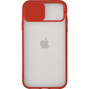 Caseart Apple iPhone XS Max Kapak Sürgülü Kamera Korumalı Silikon Kılıf - Kırmızı