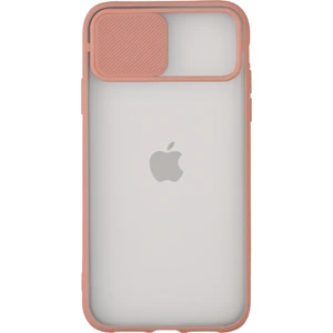 Caseart Apple iPhone XR Kapak Sürgülü Kamera Korumalı Silikon Kılıf - Pudra