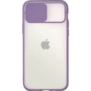 Caseart Apple iPhone X Kapak Sürgülü Kamera Korumalı Silikon Kılıf - Lila