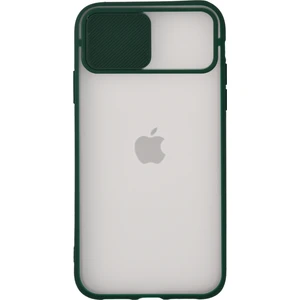 Caseart Apple iPhone X Kapak Sürgülü Kamera Korumalı Silikon Kılıf - Yeşil