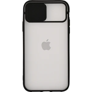 Caseart Apple iPhone X Kapak Sürgülü Kamera Korumalı Silikon Kılıf - Siyah