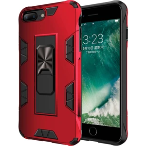Caseart Apple iPhone 7 Plus Kapak Standlı Mıknatıslı Tank Kılıf - Kırmızı