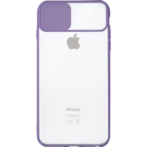 Caseart Apple iPhone 7 Plus Kapak Sürgülü Kamera Korumalı Silikon Kılıf - Lila