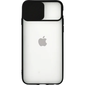 Caseart Apple iPhone 6s Kapak Sürgülü Kamera Korumalı Silikon Kılıf - Siyah