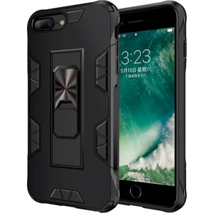 Caseart Apple iPhone 6 Plus Kapak Standlı Mıknatıslı Tank Kılıf - Siyah