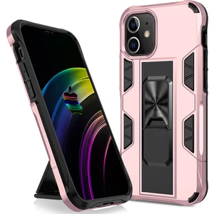 Caseart Apple iPhone 12 Pro Max Kapak Standlı Mıknatıslı Tank Kılıf - Rose Gold
