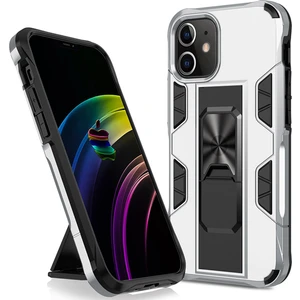 Caseart Apple iPhone 12 Pro Max Kapak Standlı Mıknatıslı Tank Kılıf - Gri