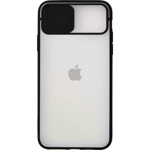 Caseart Apple iPhone 11 Pro Max Kapak Sürgülü Kamera Korumalı Silikon Kılıf - Siyah
