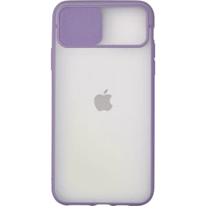 Caseart Apple iPhone 11 Pro Max Kapak Sürgülü Kamera Korumalı Silikon Kılıf - Lila