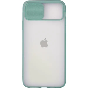 Caseart Apple iPhone 11 Pro Max Kapak Sürgülü Kamera Korumalı Silikon Kılıf - Su Yeşili
