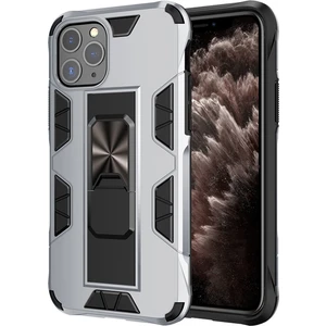 Caseart Apple iPhone 11 Pro Kapak Standlı Mıknatıslı Tank Kılıf - Gri