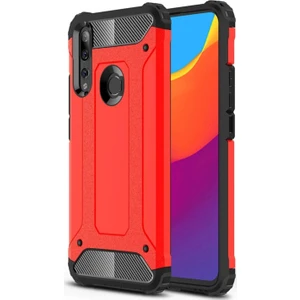 Caseart Huawei Y9 Prime 2019 Kapak Çift Katmanlı Zırh Tank Kılıf - Kırmızı
