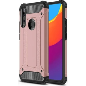 Caseart Huawei Y9 Prime 2019 Kapak Çift Katmanlı Zırh Tank Kılıf - Rose Gold