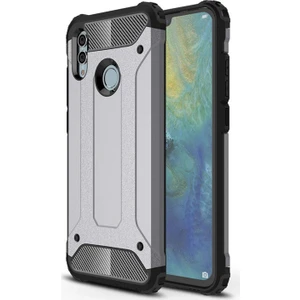 Caseart Huawei P Smart 2019 Kapak Çift Katmanlı Zırh Tank Kılıf - Gri