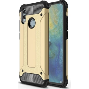 Caseart Huawei P Smart 2019 Kapak Çift Katmanlı Zırh Tank Kılıf - Gold