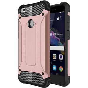 Caseart Huawei P9 Lite 2017 Kapak Çift Katmanlı Zırh Tank Kılıf - Rose Gold