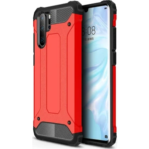 Caseart Huawei P30 Pro Kapak Çift Katmanlı Zırh Tank Kılıf - Kırmızı