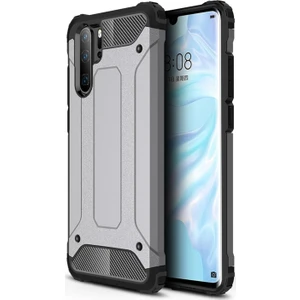 Caseart Huawei P30 Pro Kapak Çift Katmanlı Zırh Tank Kılıf - Gri