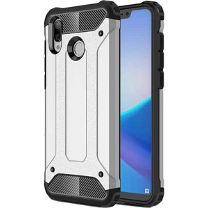 Caseart Huawei Honor 8c Kapak Çift Katmanlı Zırh Tank Kılıf - Gri
