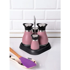 Paçi-4 Parça Pembe Yağlık ve Baharatlık