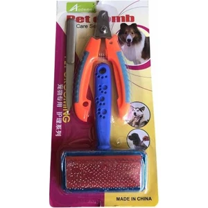Pet Comb Kedi Köpek Bakım Seti Tarak + Makas + Düdük