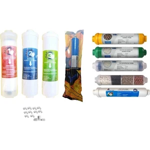 Aqua Bella Tezgah altı Kapalı Kasa Su Arıtma Cihazı 9 Aşama İnline Filtre Set