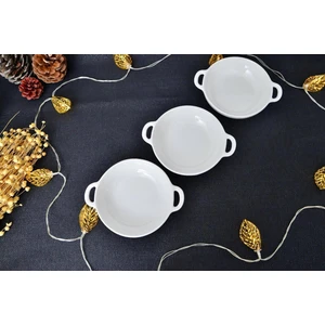 3 Lü Porselen Meze Tabağı / Küçük Boy