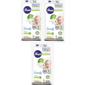 Natural Bebek Bezi 1 Beden/numara Yenidoğan 40'lı x 3 (120'LI)