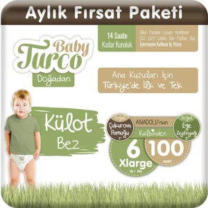 Baby Turco Doğadan Külot Bez 6 Numara Xlarge 100'lü