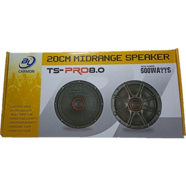 Carmon Ts-Pro8.0 20 cm Midrance 600W Oto Hoparlör Fiyatı