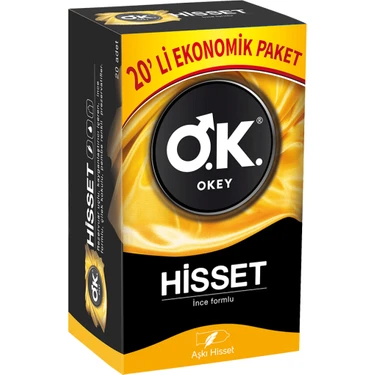 O.K. 20'li Okey Hisset İnce Formlu Prezervatif Hazzı Hissetmek İsteyen Çiftler