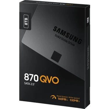 Samsung 870 Qvo 8TB 560MB-530MB SATA3 SSD MZ-77Q8T0BW Fiyatı